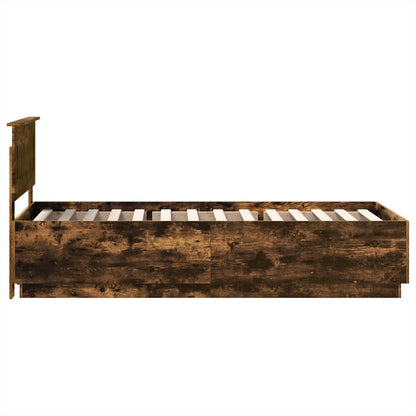 Struttura del letto Rovere fumé 100 x 200 cm Legno multistrato