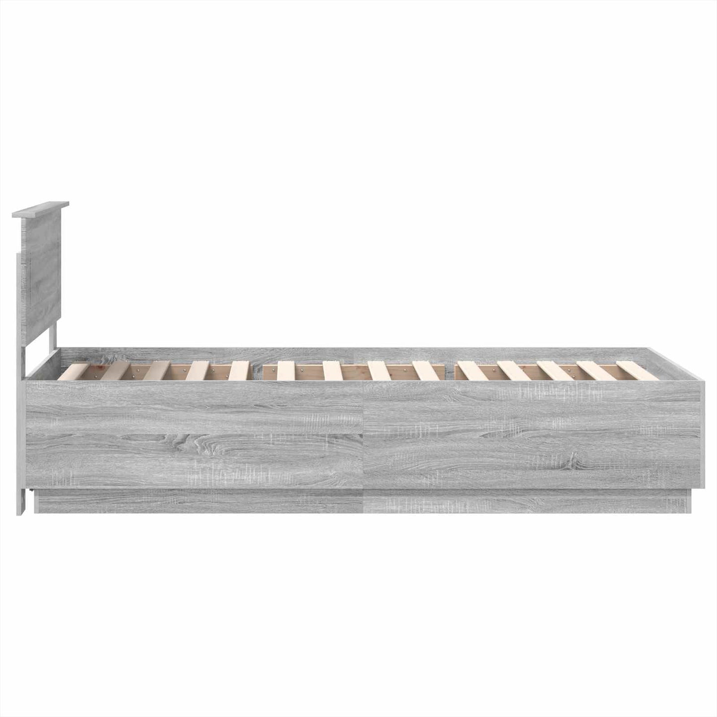 Struttura del letto con testiera Grigio Sonoma 100 x 200 cm