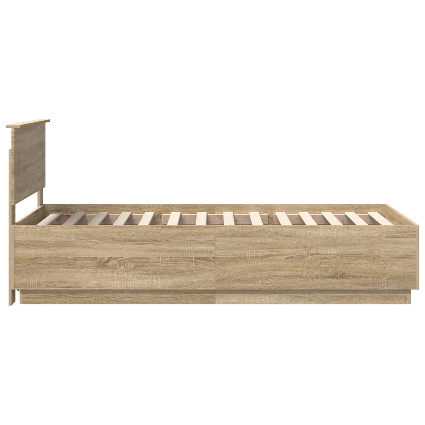 Struttura del letto Rovere Sonoma 90 x 190 cm Legno multistrato