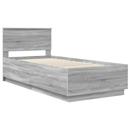 Struttura del letto Grigio Sonoma 90 x 190 cm Legno multistrato
