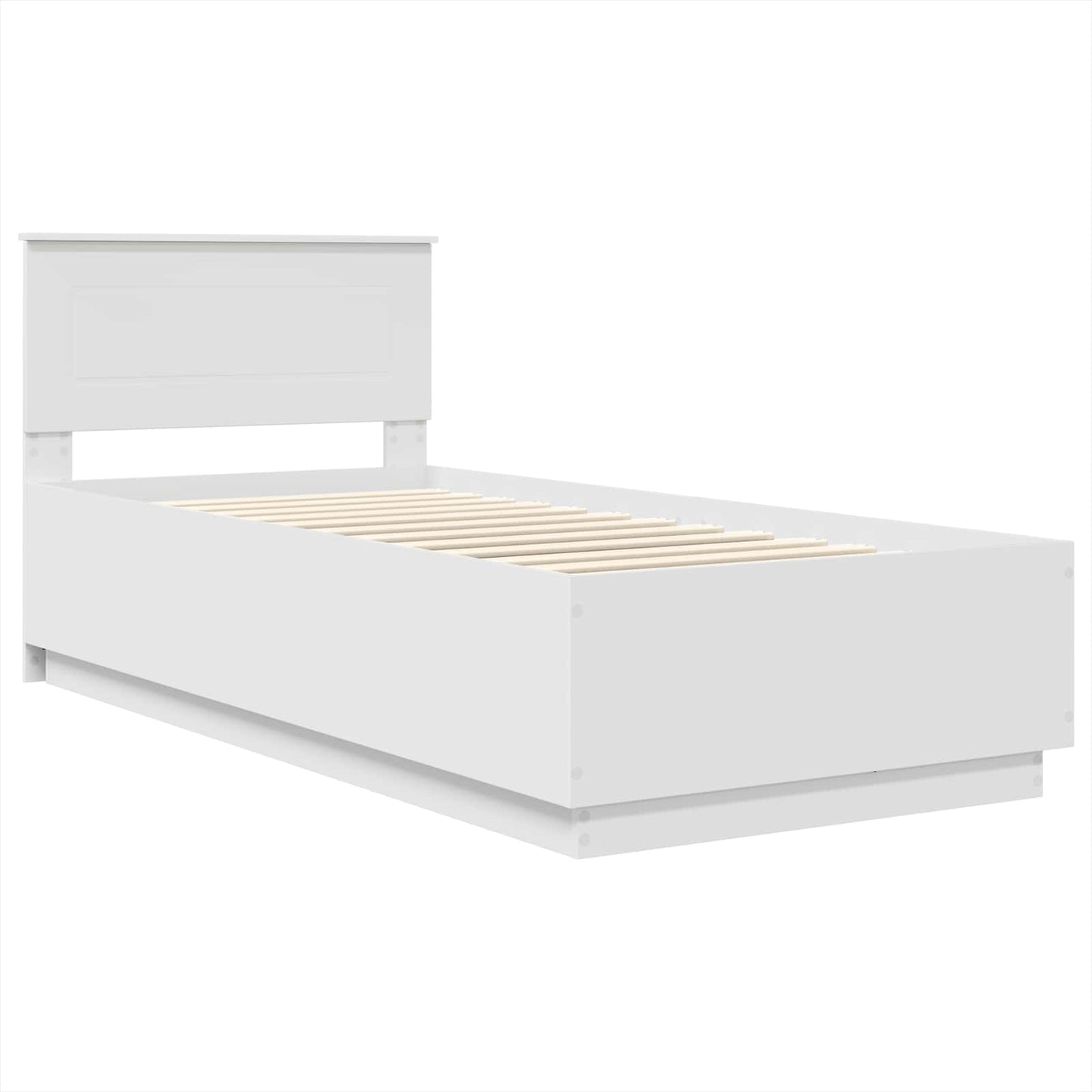 Struttura del letto Bianco 75 x 190 cm Legno multistrato