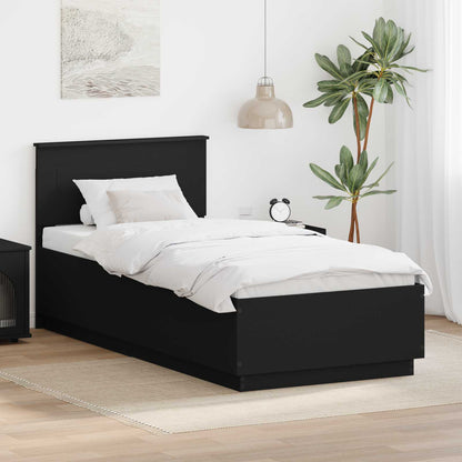 Struttura del letto Nero 70 x 190 cm Legno ingegnerizzato