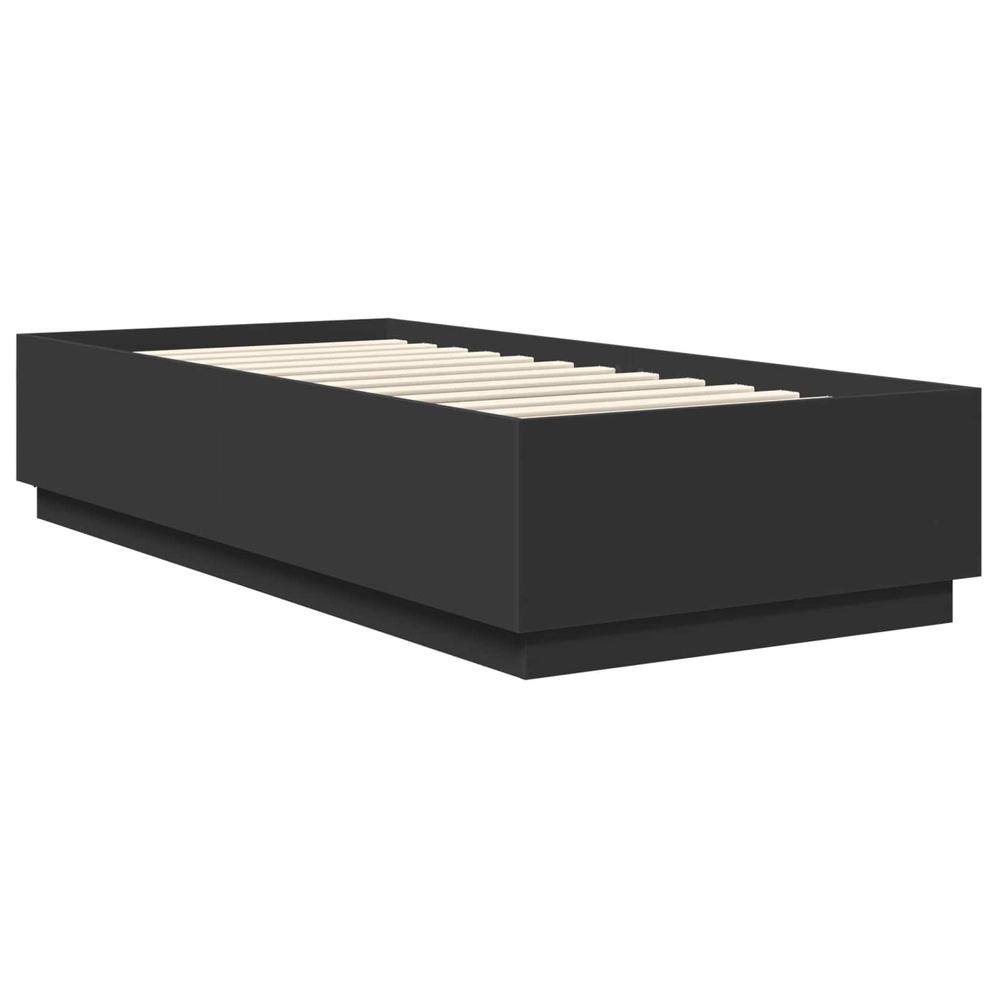 Struttura del letto Nero 70 x 190 cm Legno ingegnerizzato