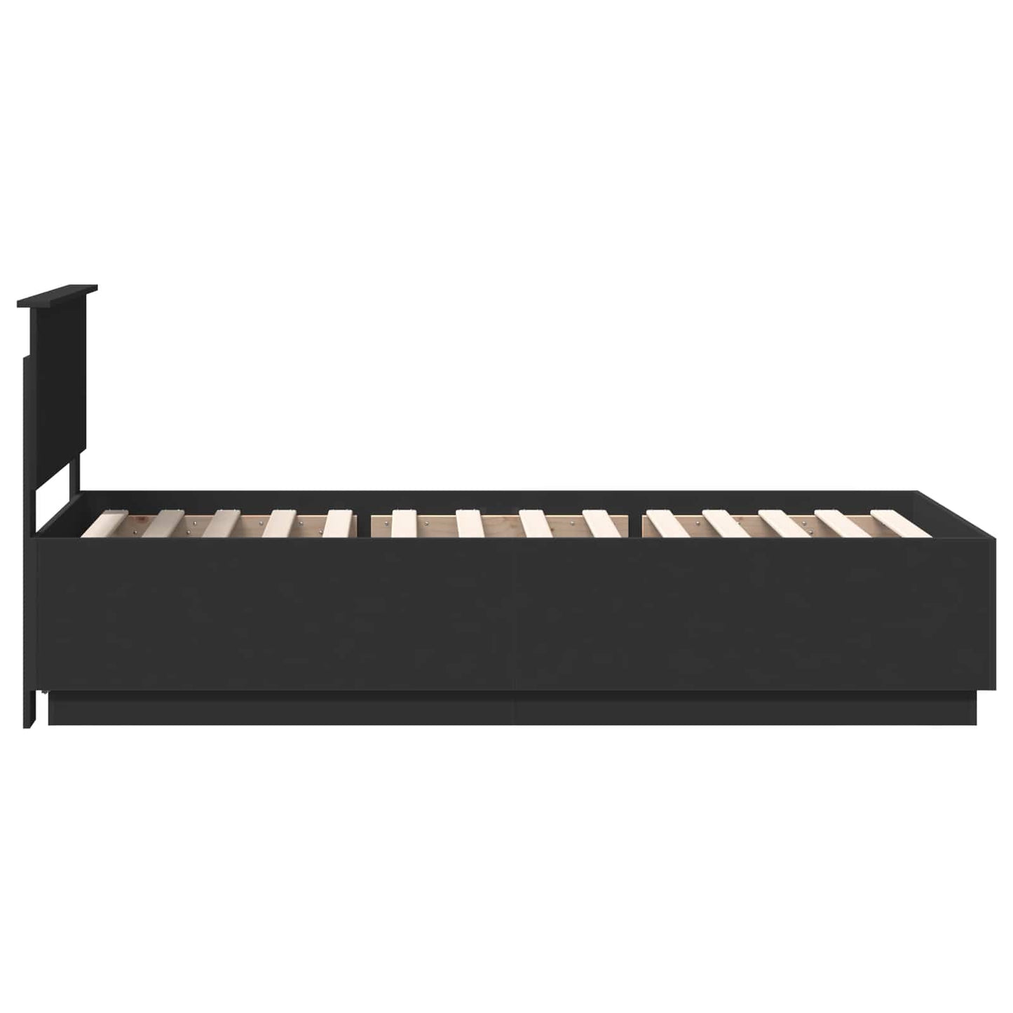 Struttura del letto Nero 70 x 190 cm Legno ingegnerizzato