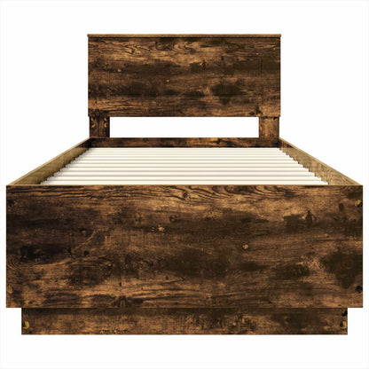 Struttura del letto Rovere fumé 70 x 190 cm Legno multistrato