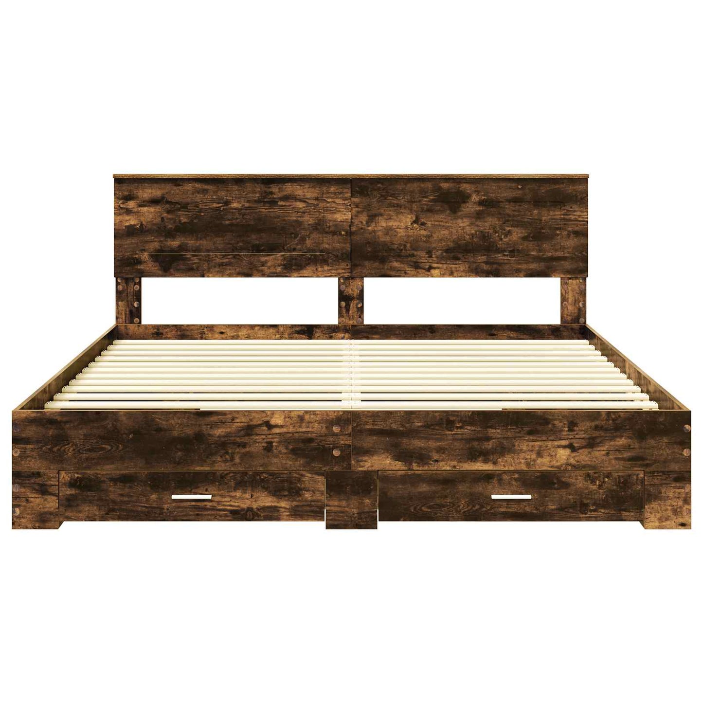 Struttura del letto Rovere fumé 200 x 200 cm Legno multistrato | homemem39