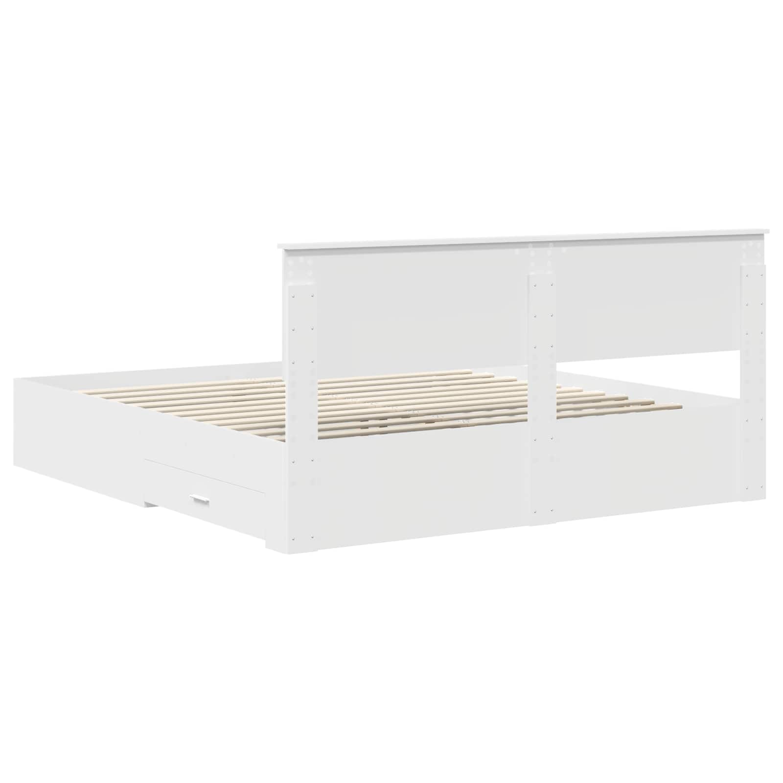 Struttura del letto Bianco 180 x 200 cm Legno multistrato | homemem39