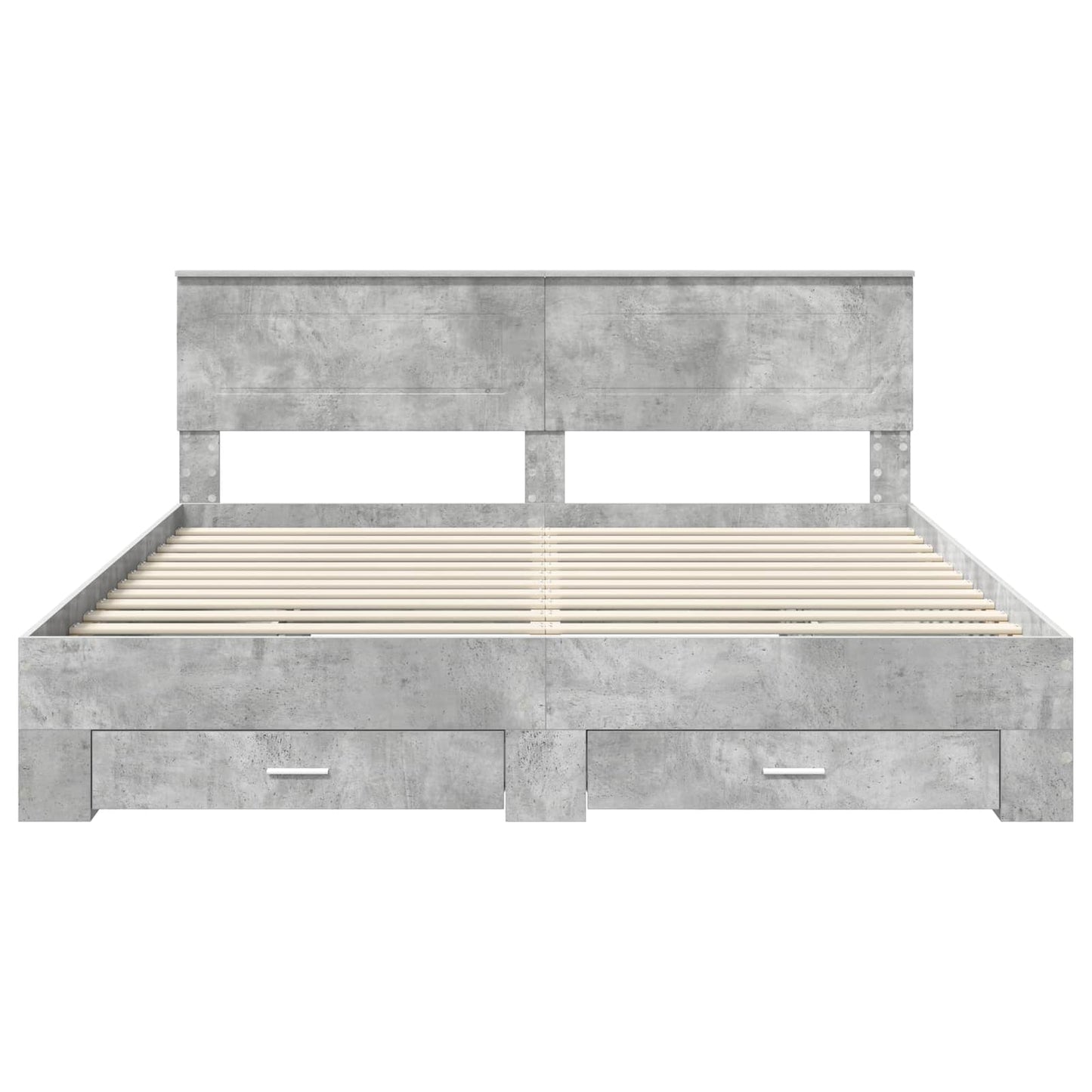 Struttura del letto con testiera Grigio cemento 180 x 200 cm | homemem39