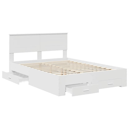 Struttura del letto Bianco 160 x 200 cm Legno multistrato | homemem39
