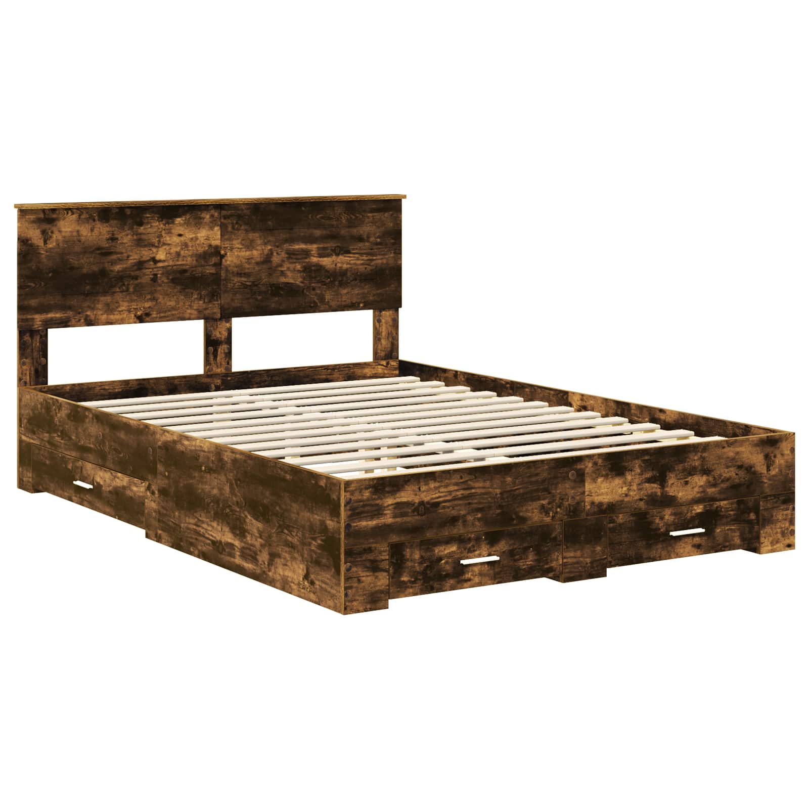 Struttura del letto Rovere fumé 150 x 200 cm Legno multistrato | homemem39