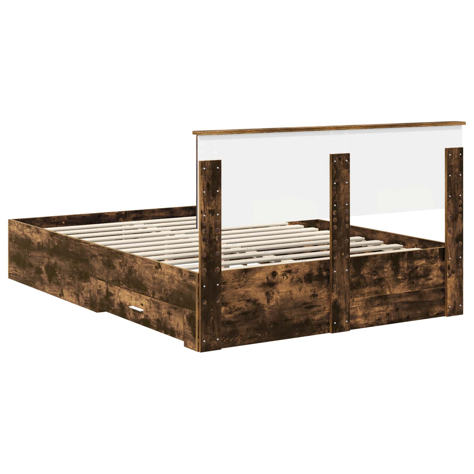 Struttura del letto Rovere fumé 150 x 200 cm Legno multistrato | homemem39