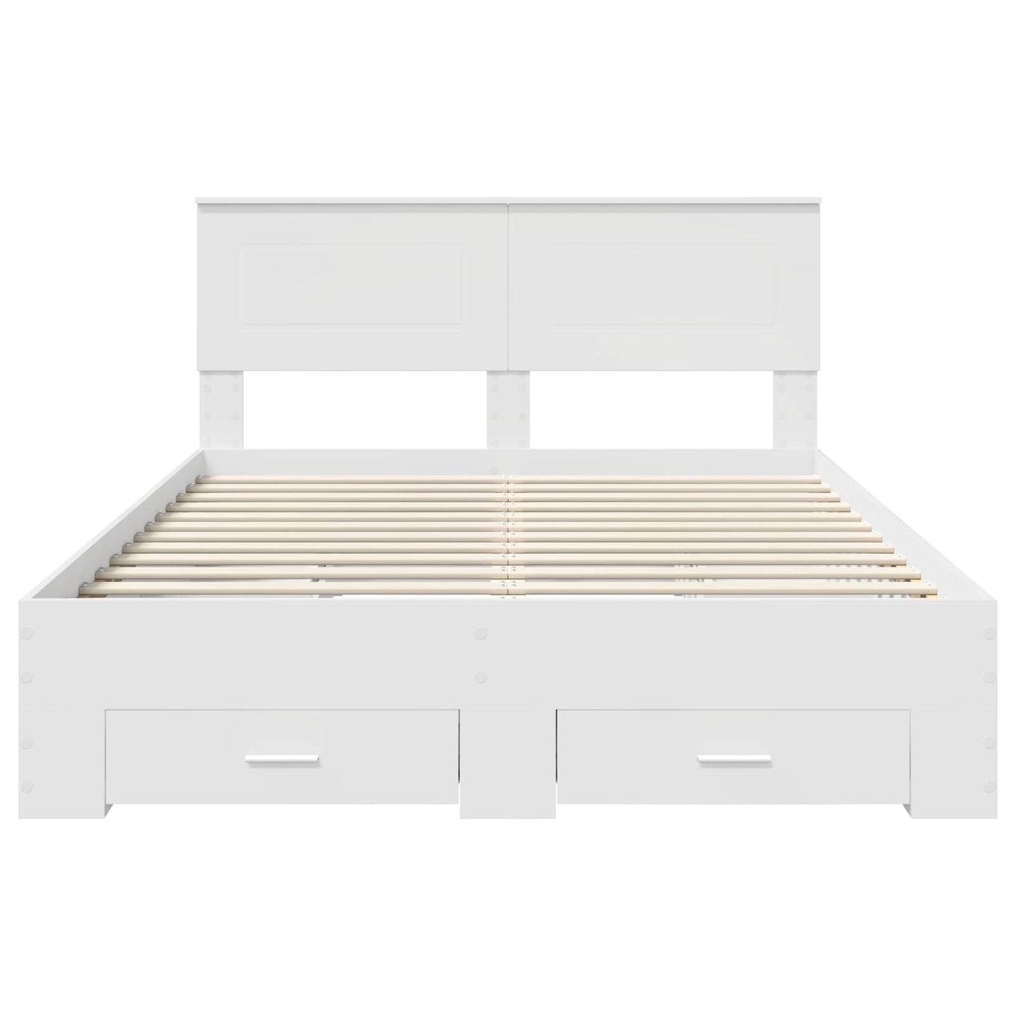 Struttura del letto Bianco 140 x 190 cm Legno multistrato | homemem39