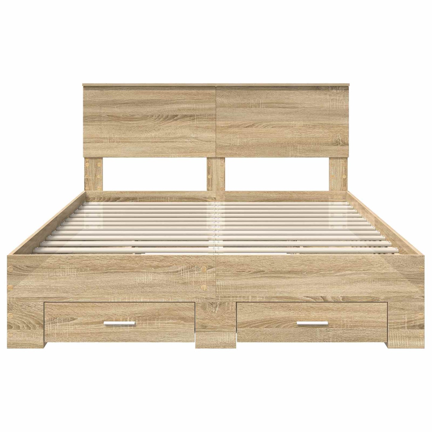 Struttura del letto con testiera Rovere Sonoma 140 x 190 cm | homemem39