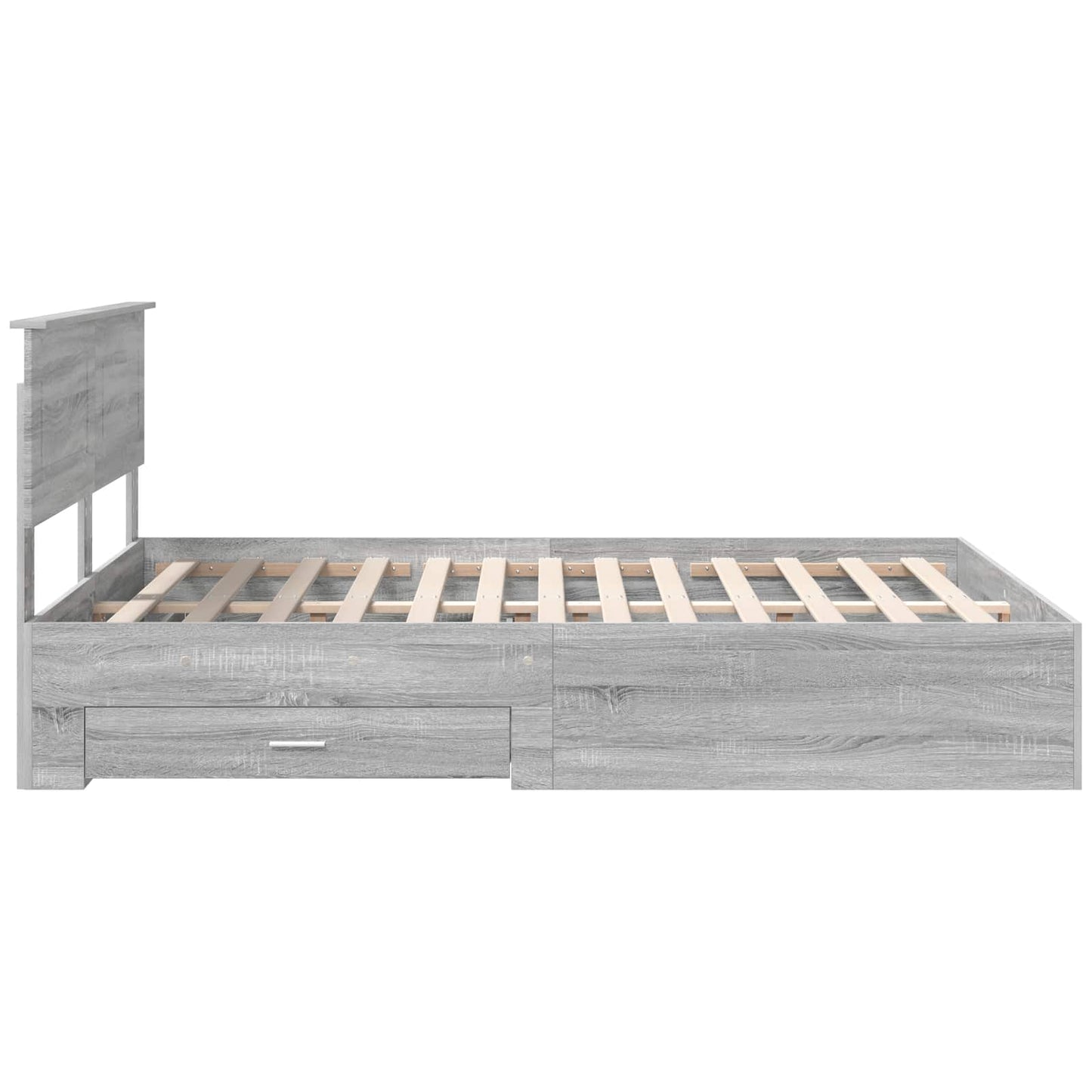 Struttura del letto con testiera Grigio Sonoma 140 x 190 cm | homemem39