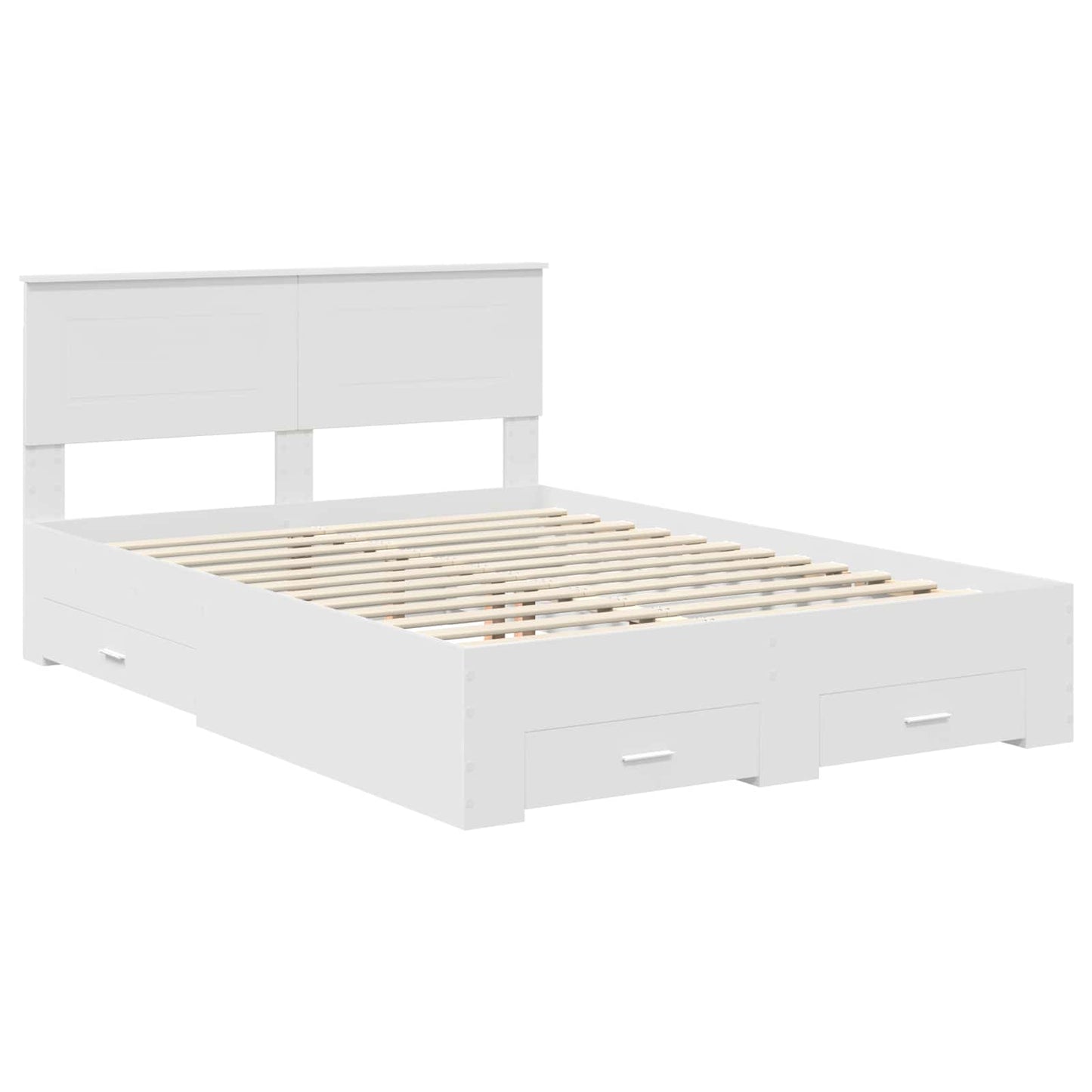Struttura del letto Bianco 140 x 200 cm Legno multistrato | homemem39