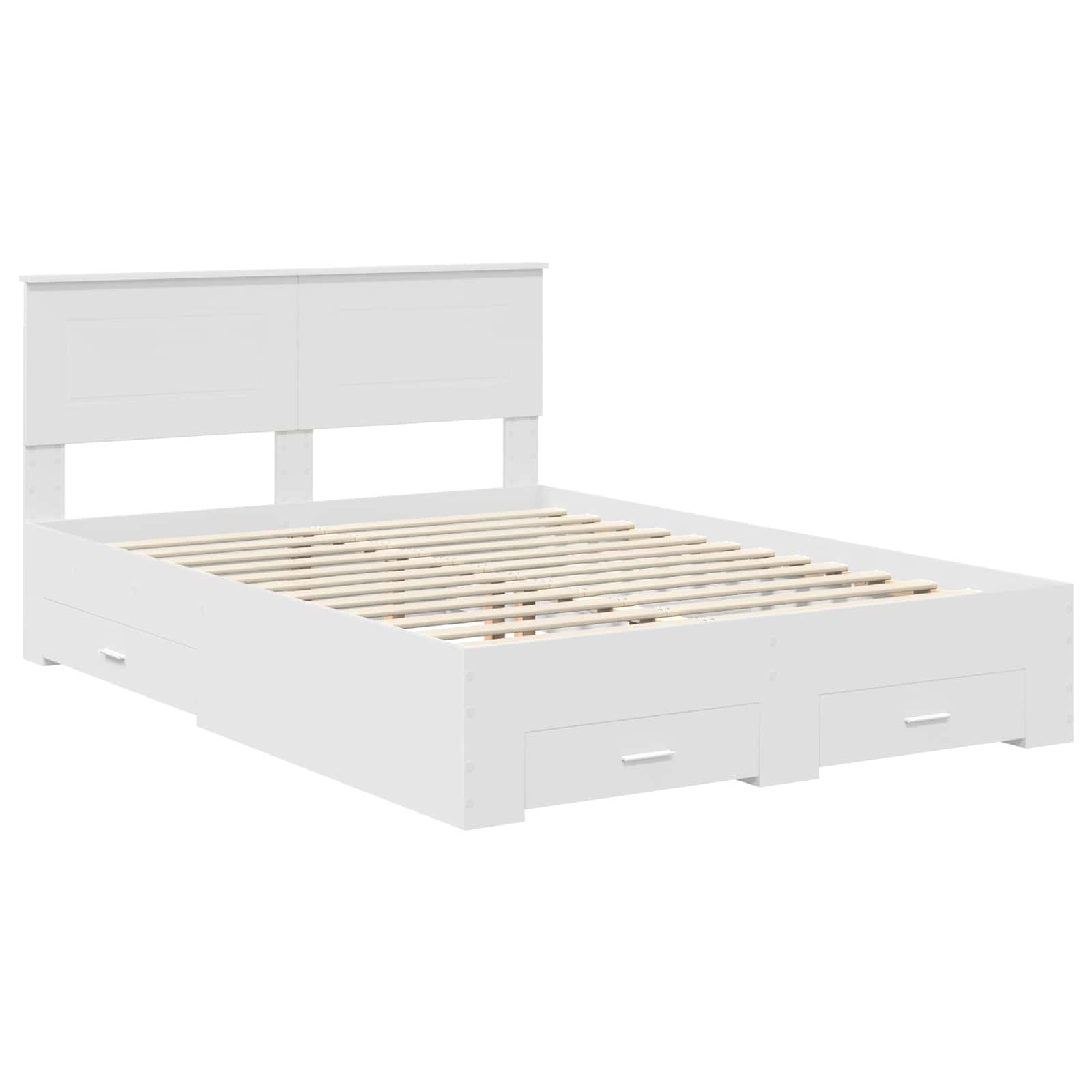 Struttura del letto Bianco 140 x 200 cm Legno multistrato | homemem39
