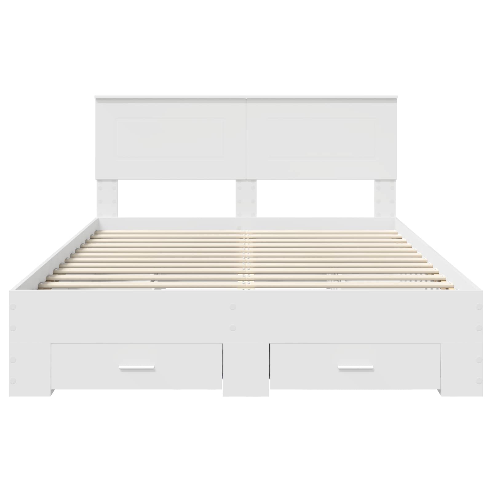 Struttura del letto Bianco 140 x 200 cm Legno multistrato | homemem39