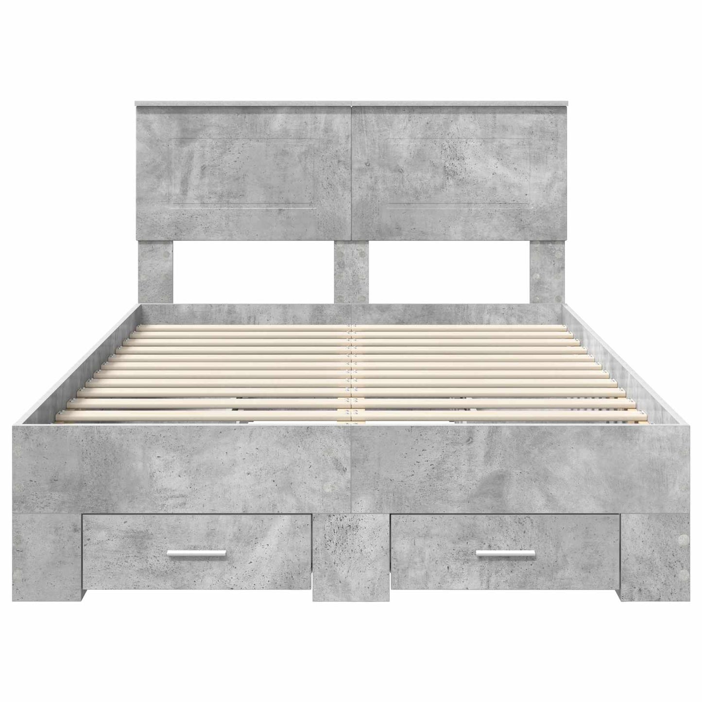 Struttura del letto con testiera Grigio cemento 135 x 190 cm | homemem39