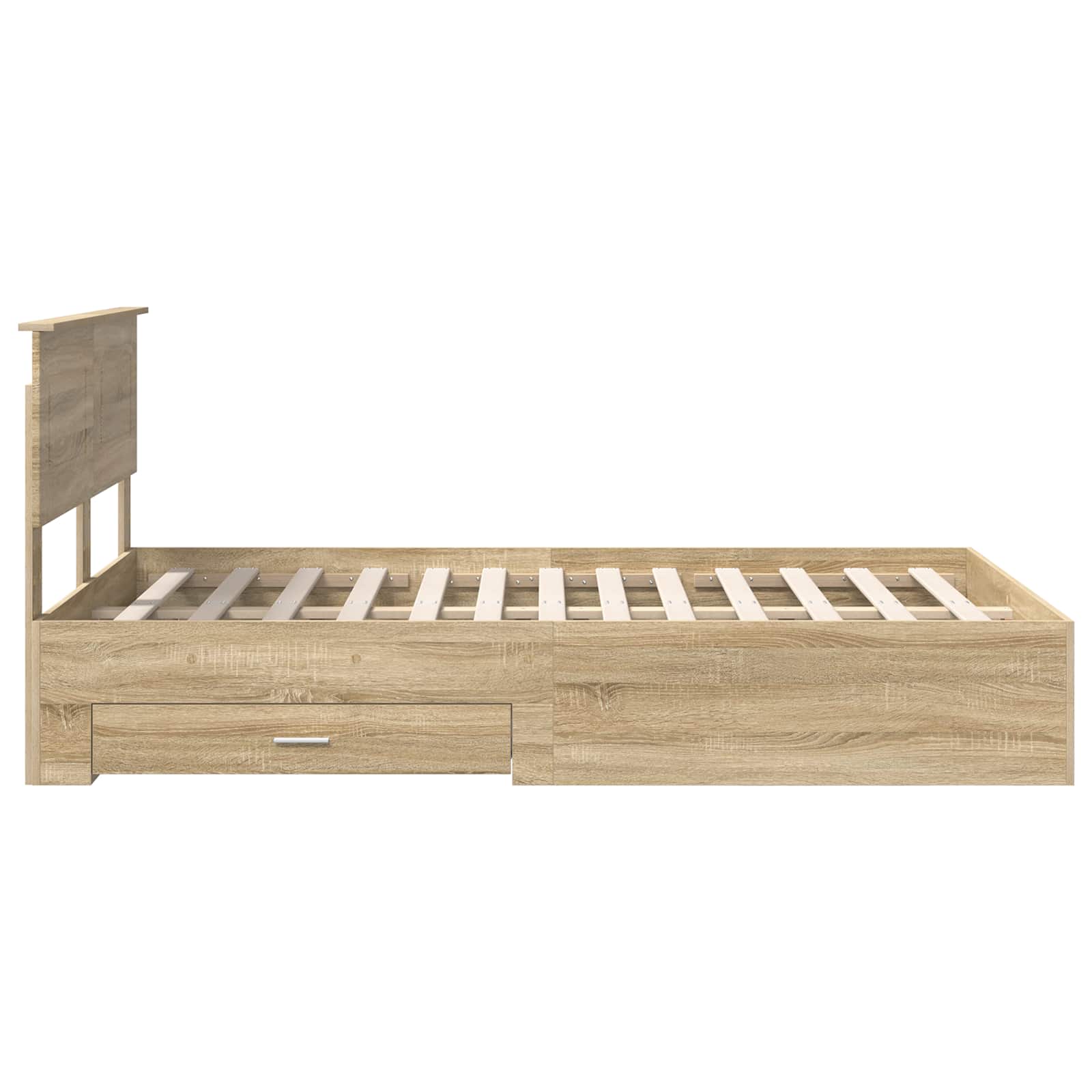 Struttura del letto con testiera Rovere Sonoma 120 x 200 cm | homemem39
