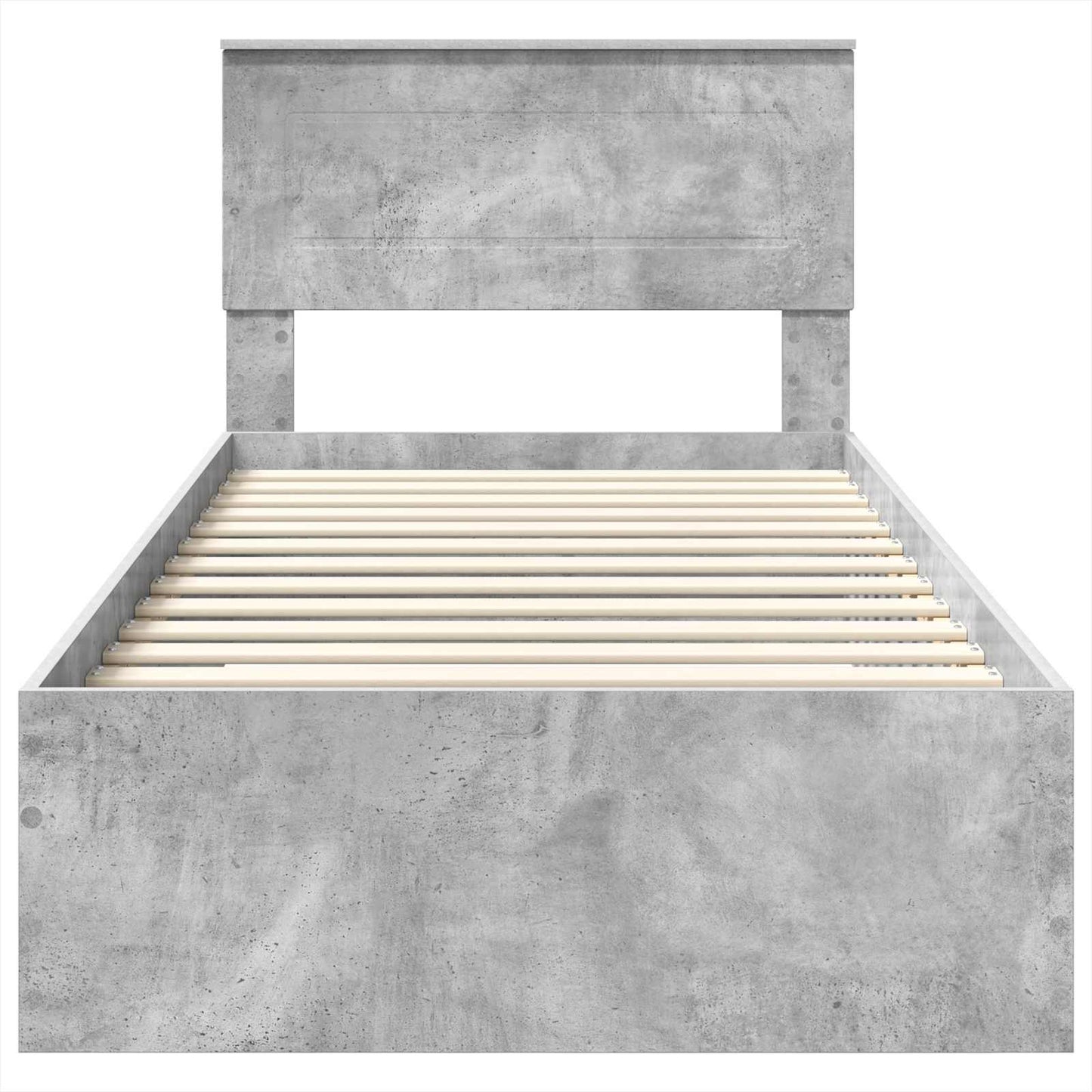 Struttura del letto con testiera Grigio cemento 100 x 200 cm | homemem39