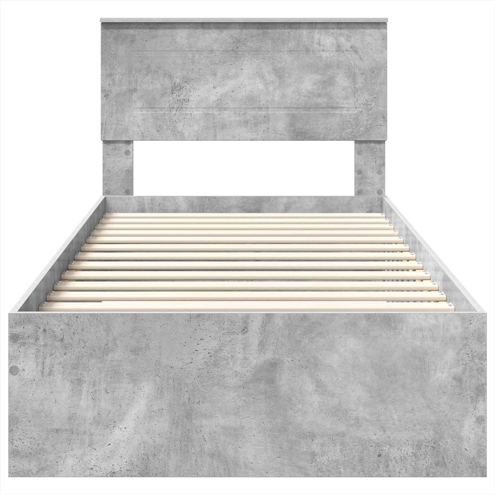 Struttura del letto con testiera Grigio cemento 100 x 200 cm | homemem39