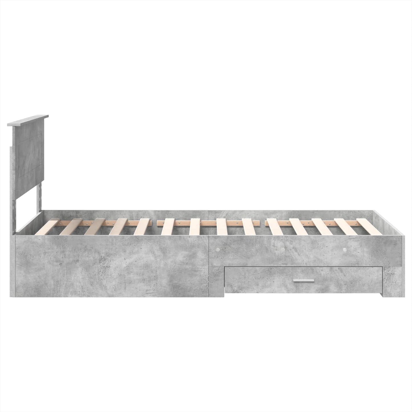 Struttura del letto con testiera Grigio cemento 100 x 200 cm | homemem39