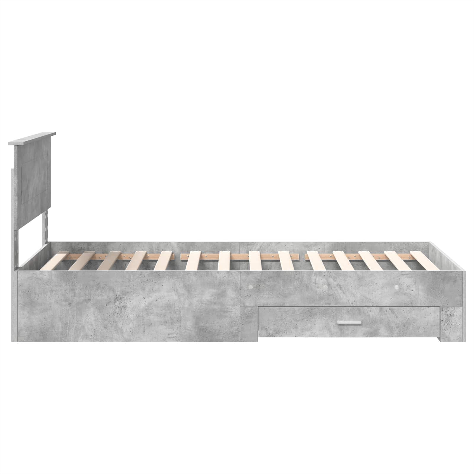 Struttura del letto con testiera Grigio cemento 100 x 200 cm | homemem39