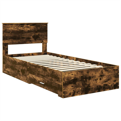 Struttura del letto Rovere fumé 100 x 200 cm Legno multistrato | homemem39