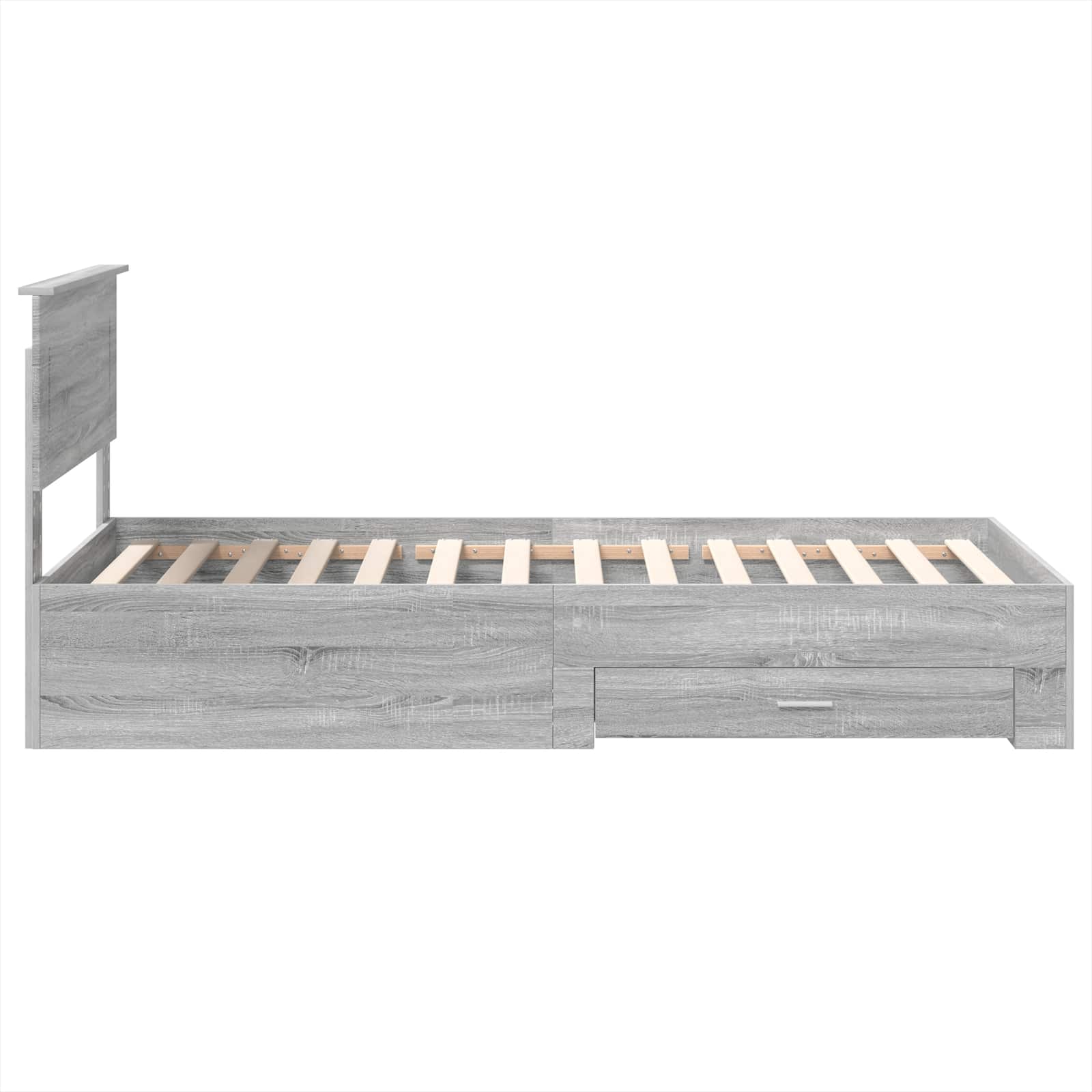 Struttura del letto con testiera Grigio Sonoma 100 x 200 cm | homemem39