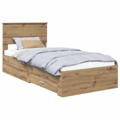 Struttura del letto Rovere artigianale 100 x 200 cm | homemem39