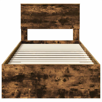 Struttura del letto Rovere fumé 90 x 190 cm Legno multistrato | homemem39