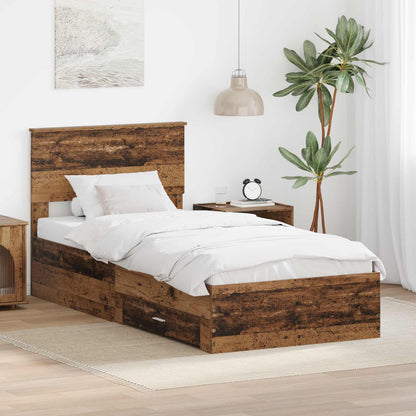 Struttura del letto Legno vecchio 90 x 190 cm Legno multistrato | homemem39