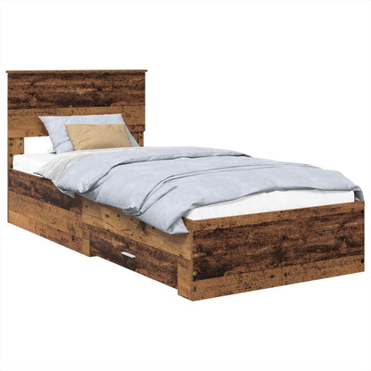 Struttura del letto Legno vecchio 90 x 190 cm Legno multistrato | homemem39