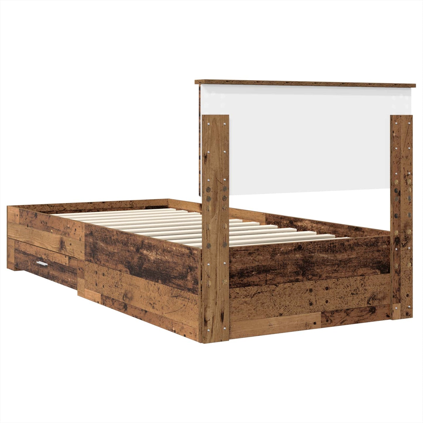 Struttura del letto Legno vecchio 90 x 190 cm Legno multistrato | homemem39