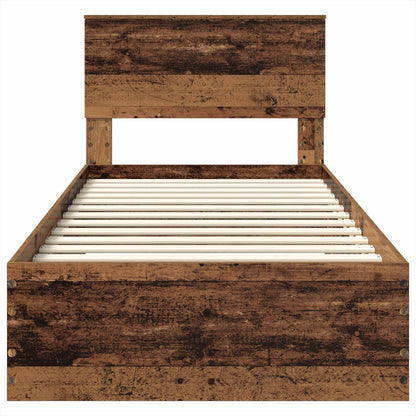 Struttura del letto Legno vecchio 90 x 190 cm Legno multistrato | homemem39