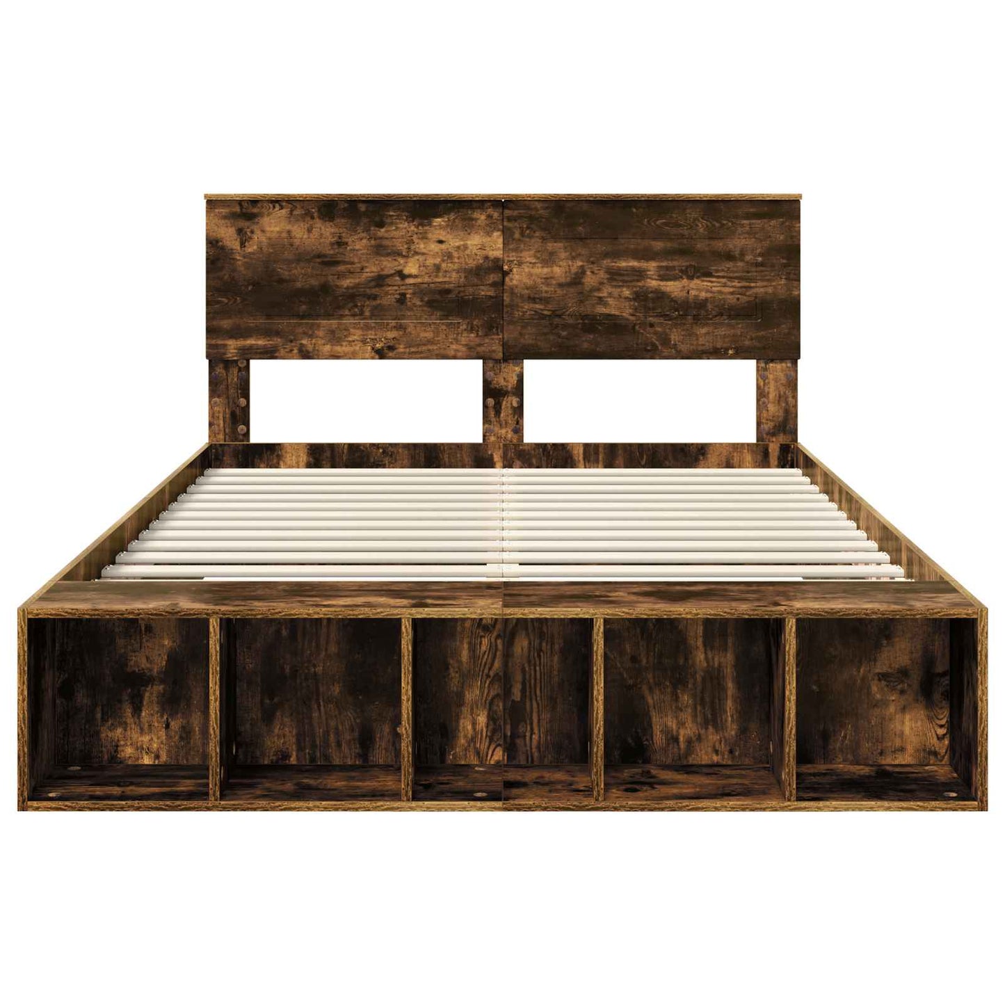 Struttura del letto Rovere fumé 140 x 190 cm Legno multistrato