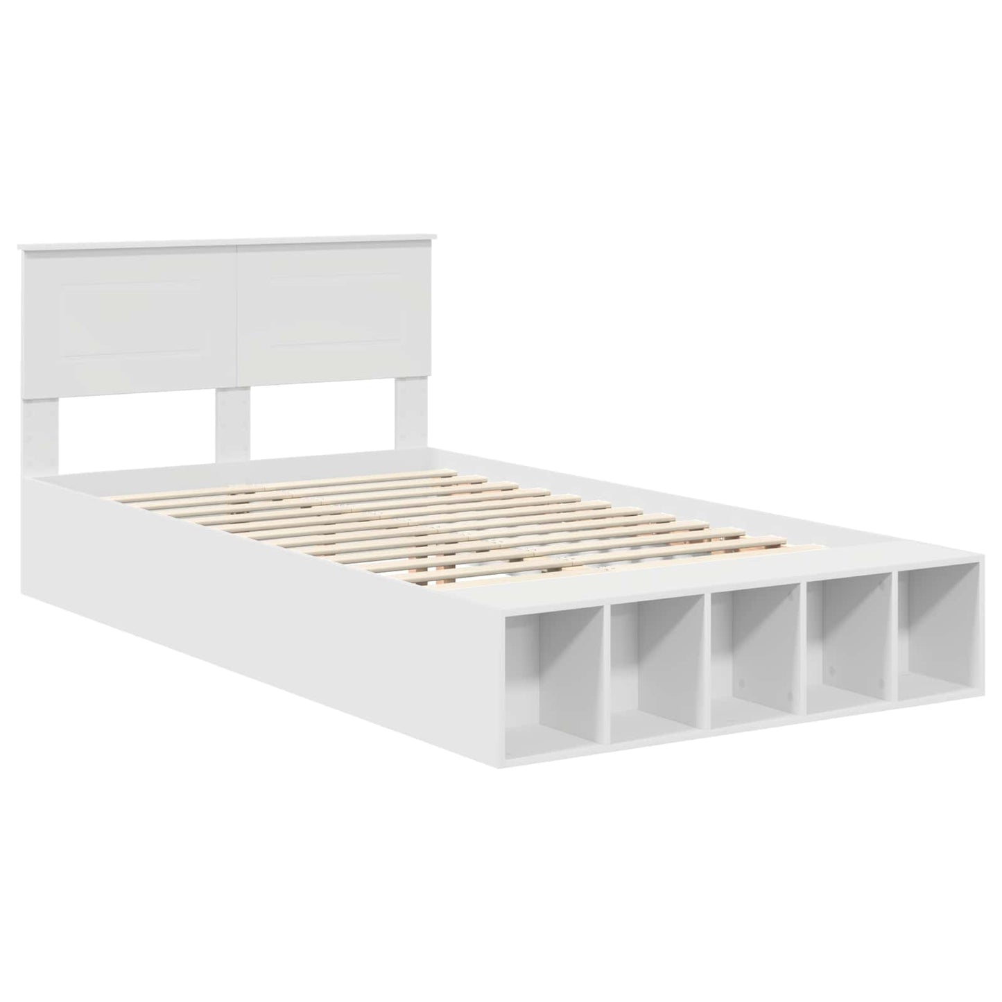 Struttura del letto Bianco 135 x 190 cm Legno multistrato