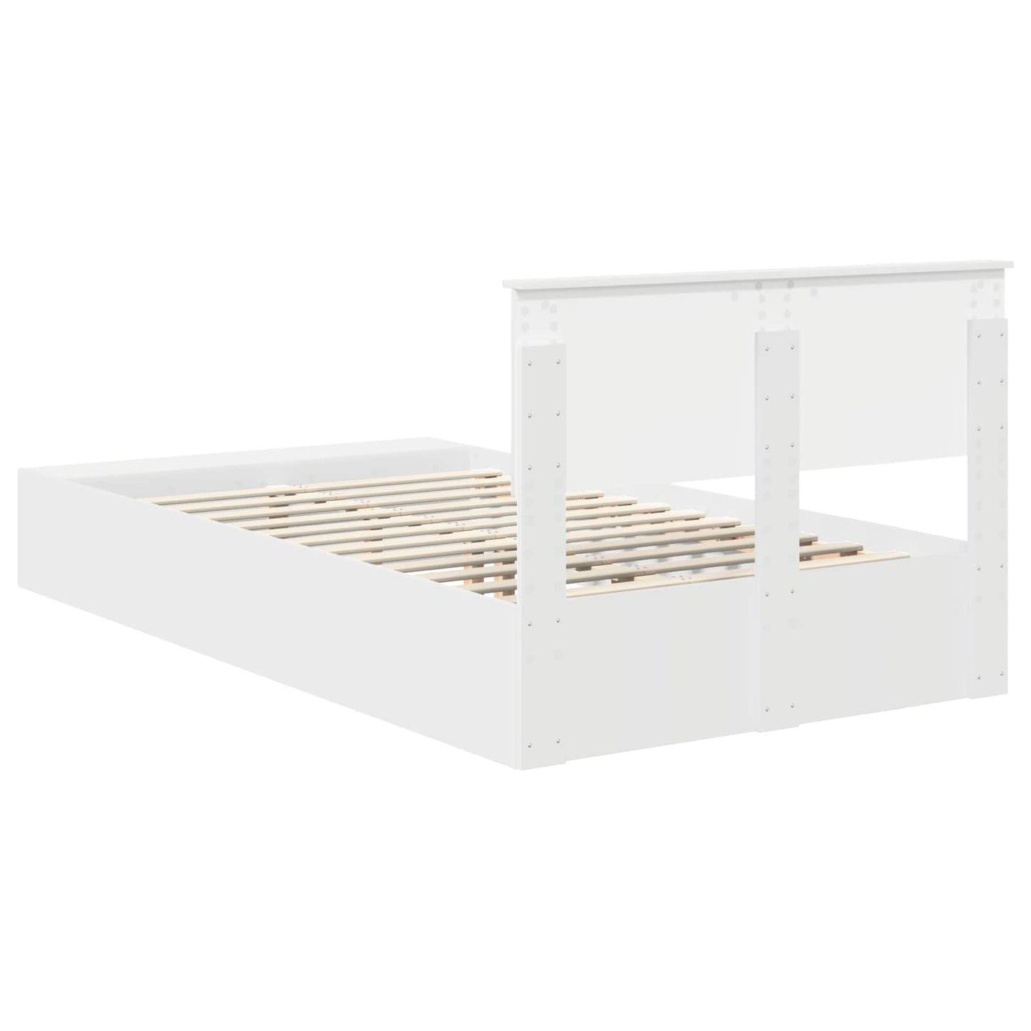 Struttura del letto Bianco 135 x 190 cm Legno multistrato