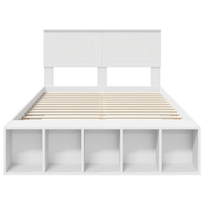 Struttura del letto Bianco 135 x 190 cm Legno multistrato