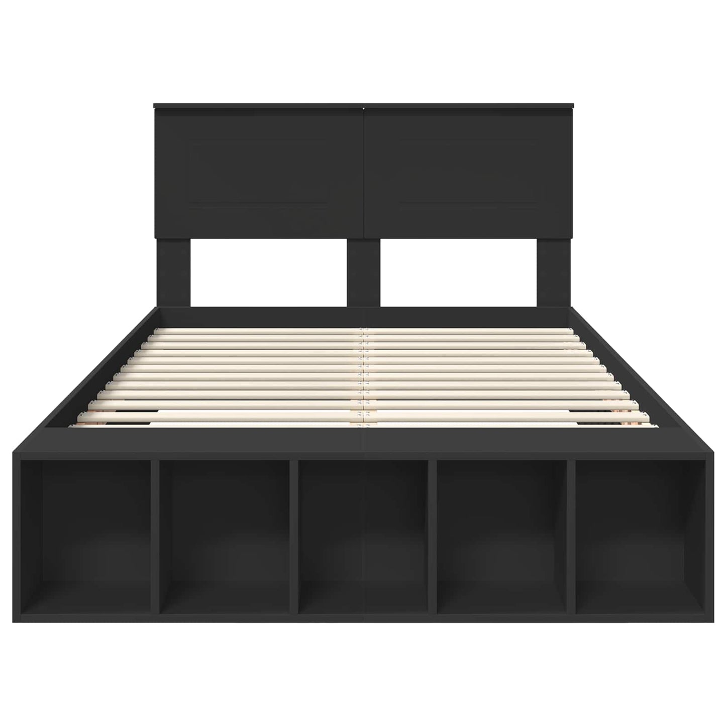 Struttura del letto Nero 120 x 190 cm Legno multistrato