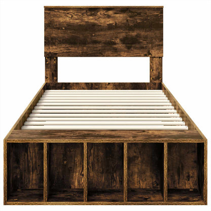 Struttura del letto Rovere fumé 100 x 200 cm Legno multistrato