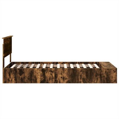 Struttura del letto Rovere fumé 90 x 190 cm Legno multistrato