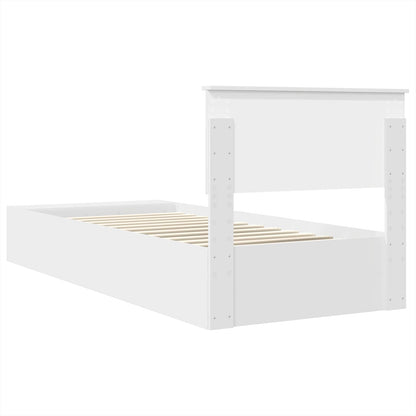 Struttura del letto Bianco 75 x 190 cm Legno multistrato