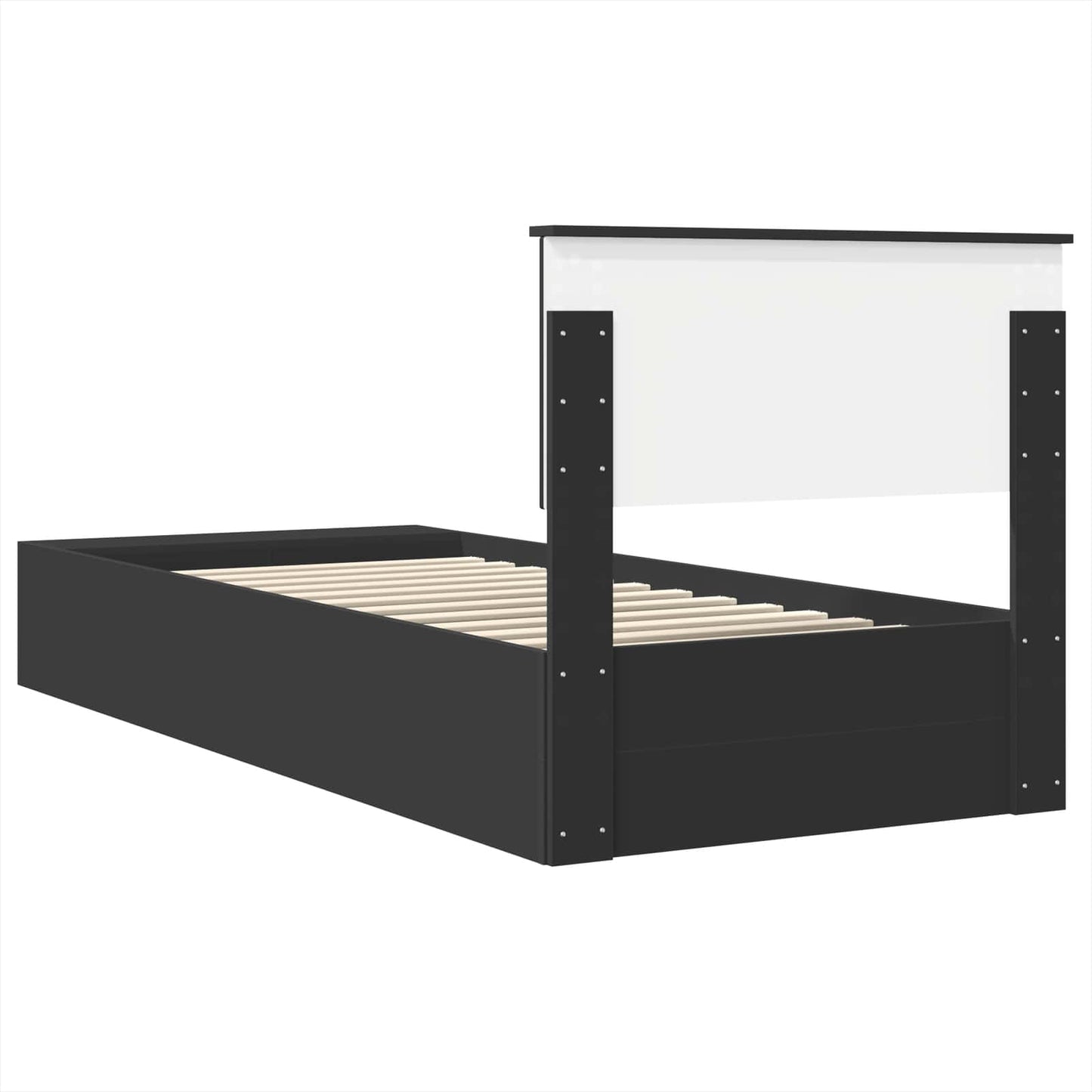 Struttura del letto Nero 75 x 190 cm Legno multistrato
