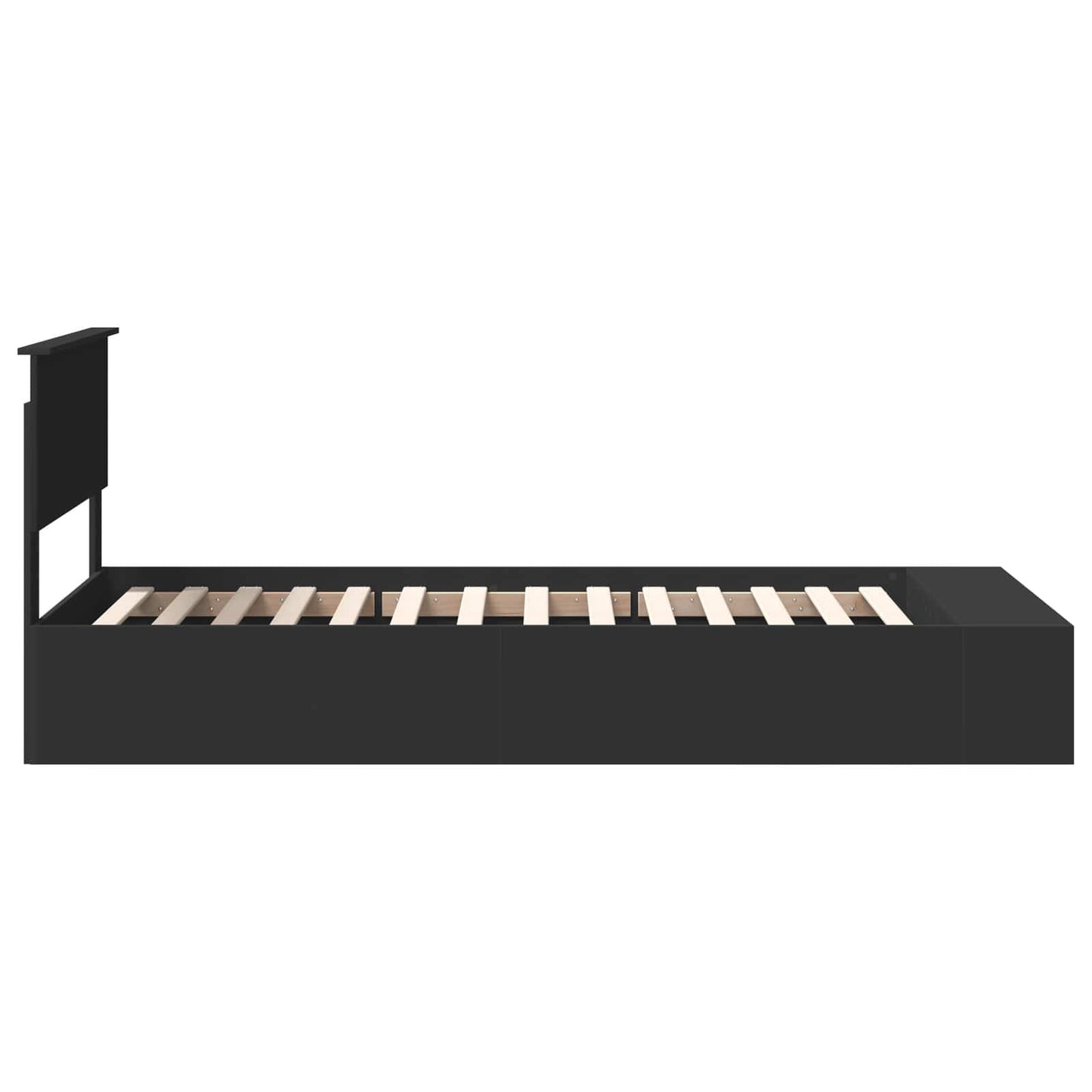 Struttura del letto Nero 75 x 190 cm Legno multistrato