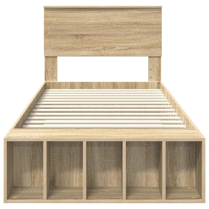 Struttura del letto Rovere Sonoma 75 x 190 cm Legno multistrato