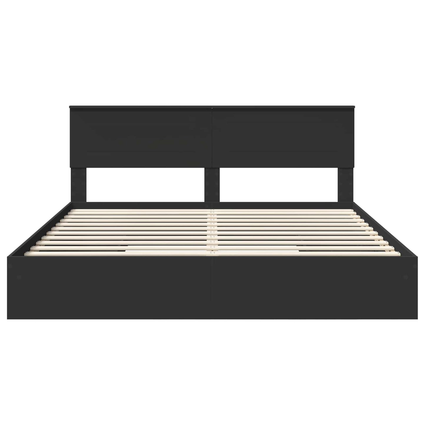 Letto con Contenitore Nero 200 x 200 cm Legno multistrato | homemem39