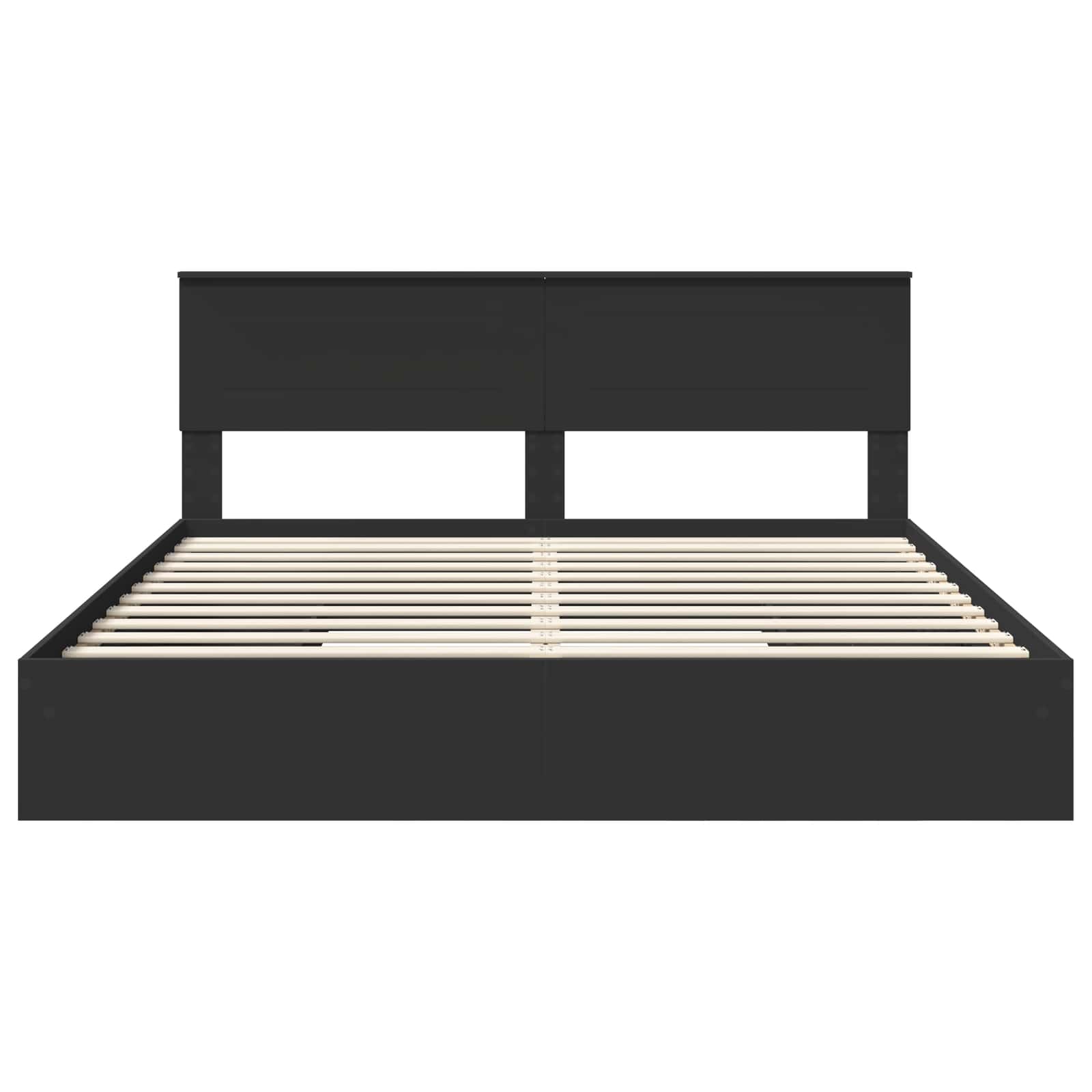 Letto con Contenitore Nero 200 x 200 cm Legno multistrato | homemem39