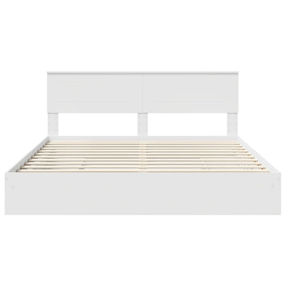 Letto con Contenitore Bianco 180 x 200 cm Legno multistrato | homemem39