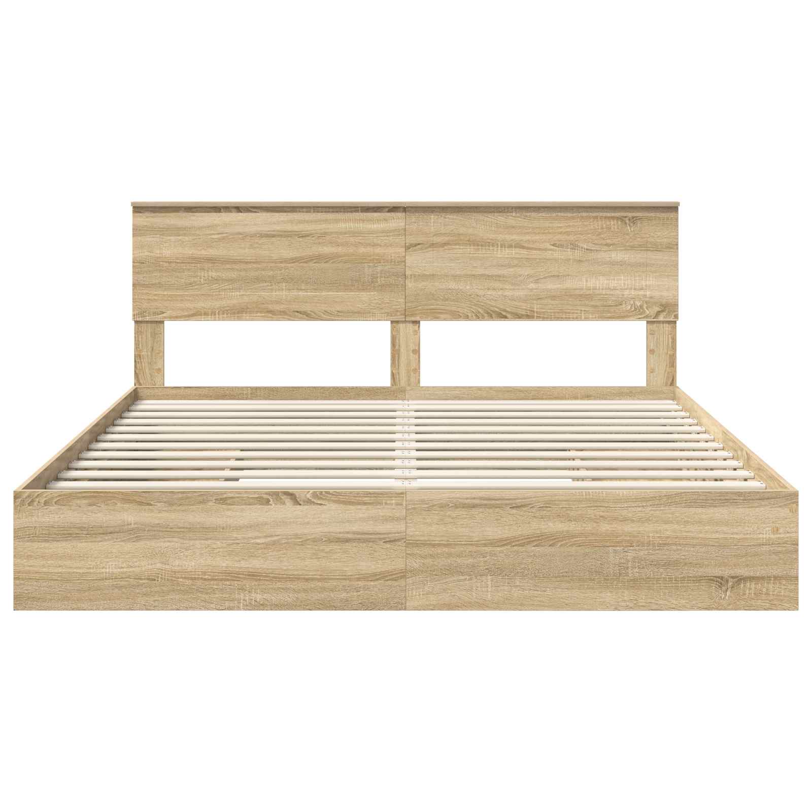 Letto con Contenitore con testiera Rovere Sonoma 180 x 200 cm | homemem39